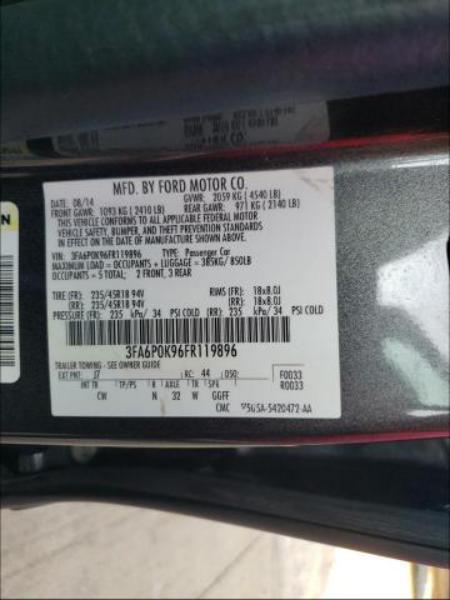 FORD FUSION TITANIUM 2015