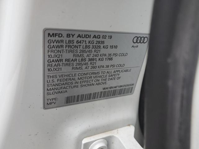 AUDI Q8 PREMIUM PLUS 2019