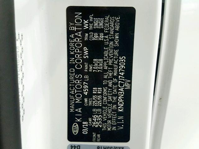 KIA SPORTAGE EX  2018