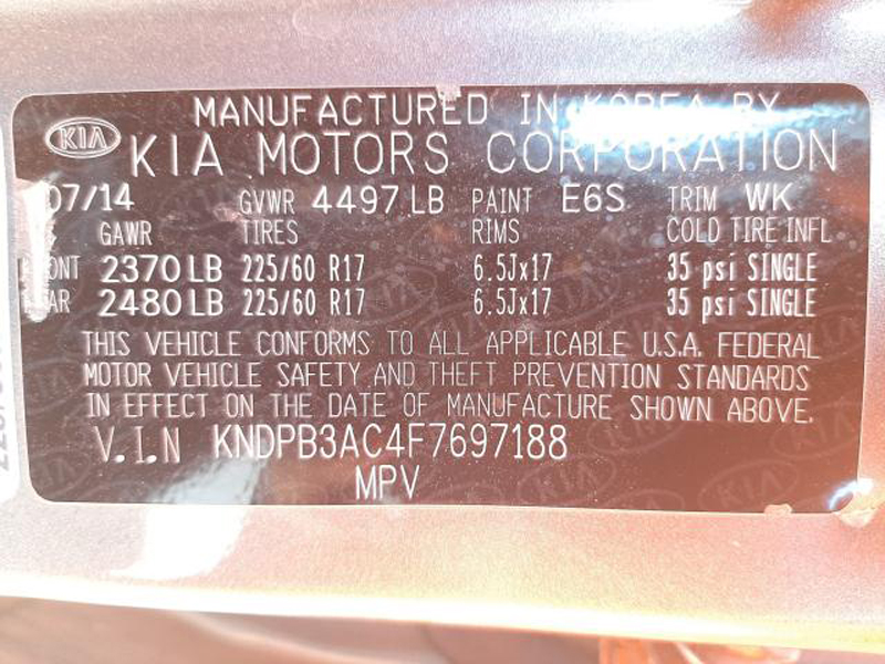 KIA SPORTAGE LX 2014