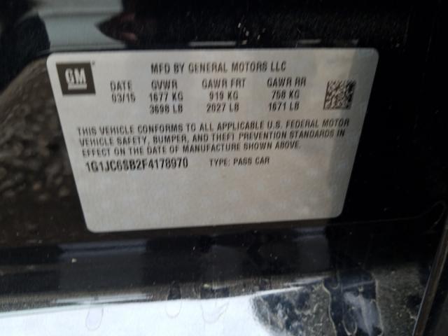 CHEVROLET SONIC LT 2015