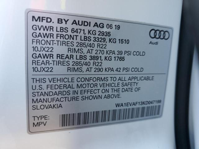 AUDI Q8 PREMIUM PLUS S-LINE 2019