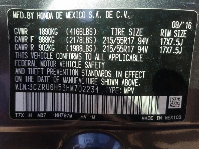HONDA HR-V EX 2017