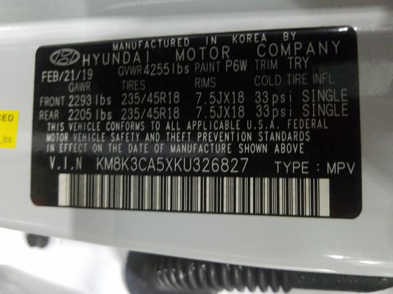 HYUNDAI KONA LIMITED 2019