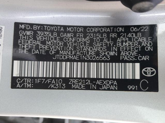 TOYOTA COROLLA L 2022