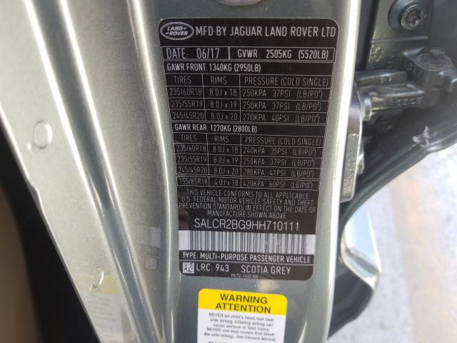 LAND ROVER RANGE ROVER SPORT HSE 2017