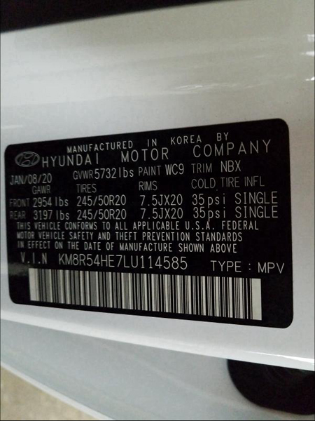 HYUNDAI PALISADE LIMITED 2020