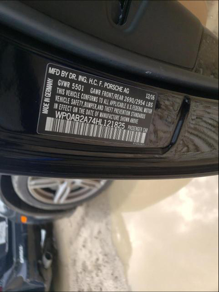 2017 PORSCHE PANAMERA 4S 2016
