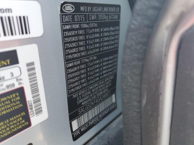 LAND ROVER RANGE ROVER HSE 2016