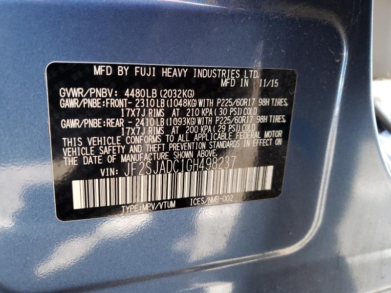 SUBARU FORESTER 2 2016