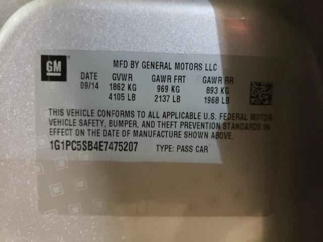 CHEVROLET CRUZE LT 2014