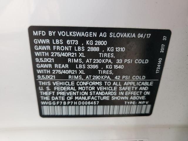VOLKSWAGEN TOUAREG EXECUTIVE 2017