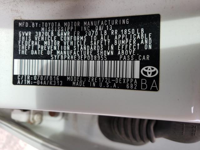 TOYOTA COROLLA ECO 2014