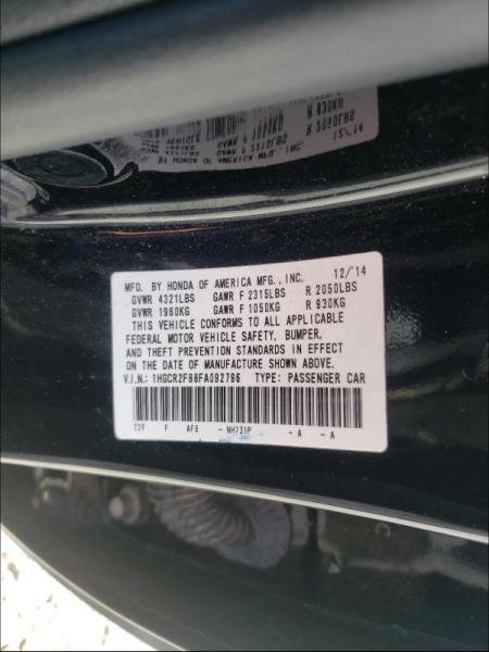 HONDA ACCORD EXL 2015