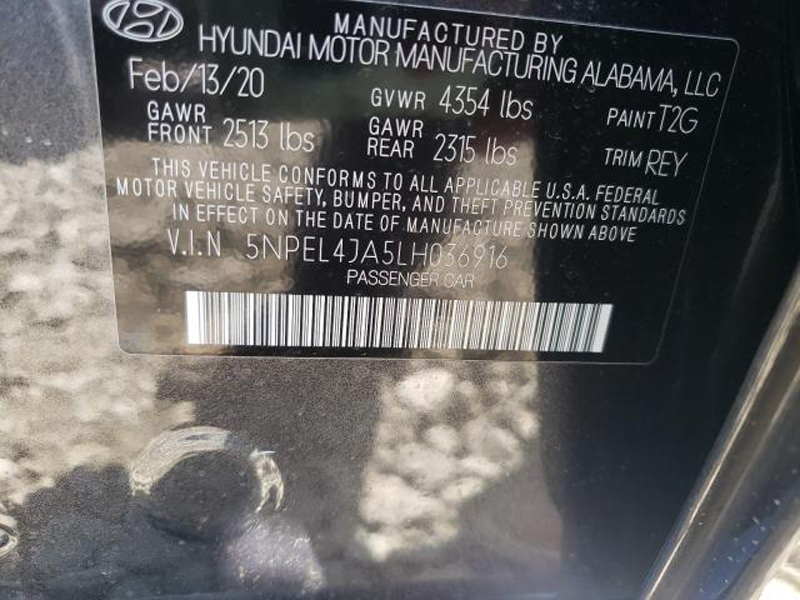 HYUNDAI SONATA SEL 2020