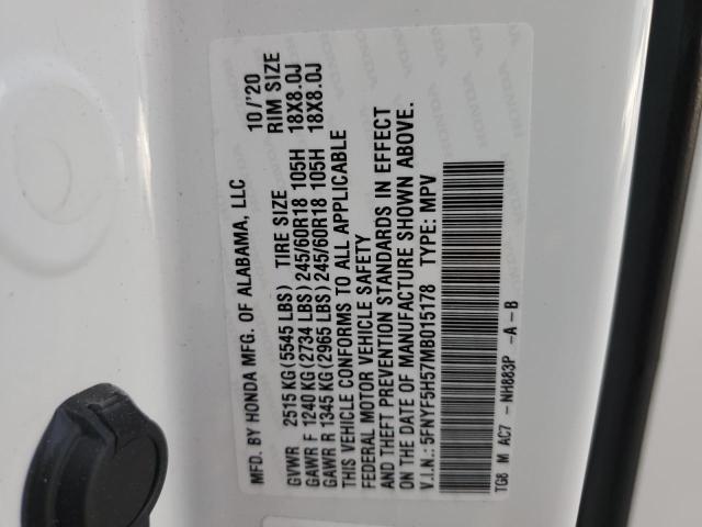 HONDA PILOT EXL 2021