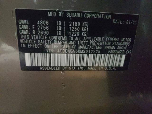 SUBARU LEGACY LIMITED XT 2021