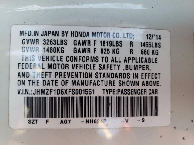 HONDA CR-Z EX 2015