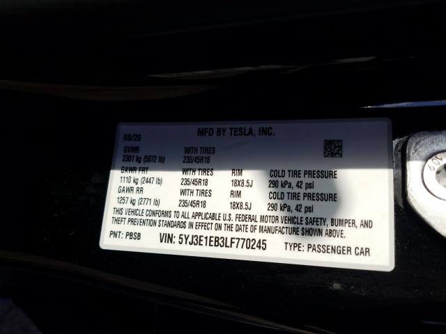 TESLA MODEL 3 2020
