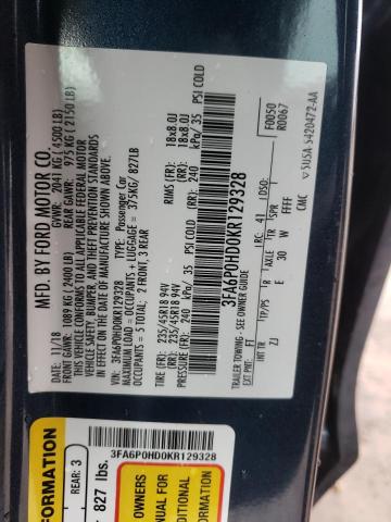 FORD FUSION SE 2019
