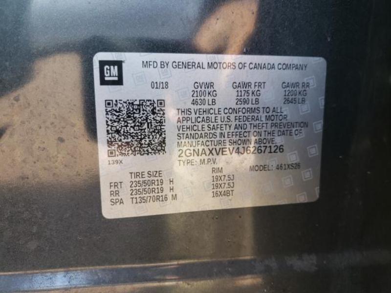 CHEVROLET EQUINOX PREMIER 2018