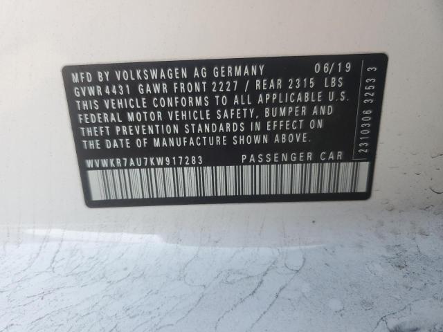 VOLKSWAGEN E-GOLF SE 2019