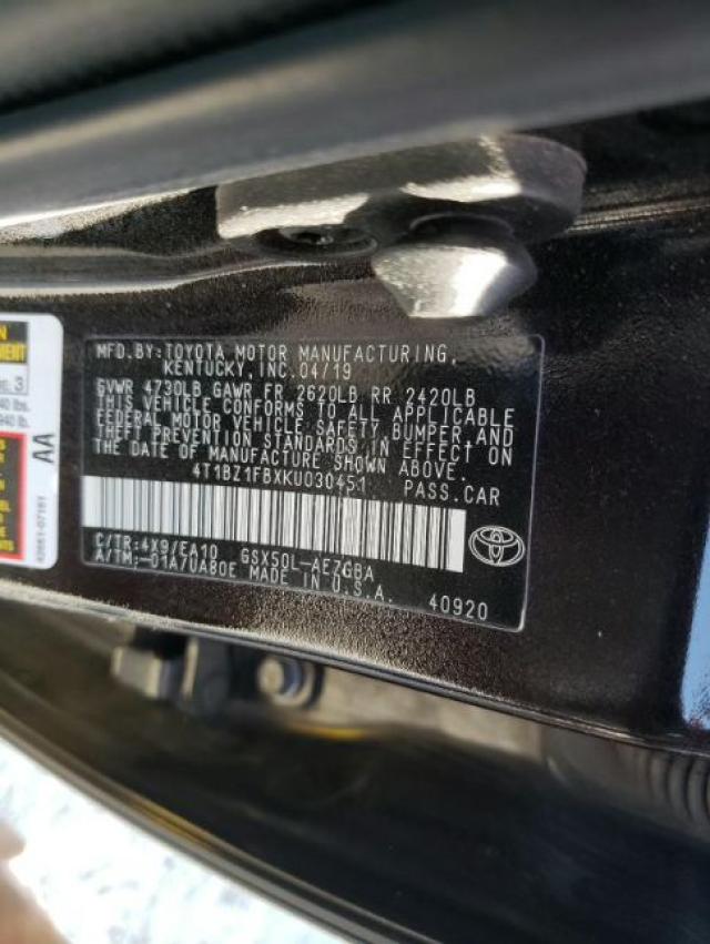 TOYOTA AVALON XLE 2019