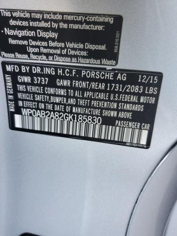 PORSCHE CAYMAN S 2016