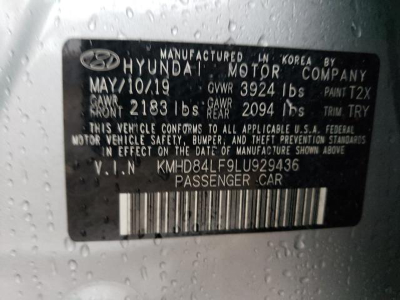 HYUNDAI ELANTRA SEL 2020