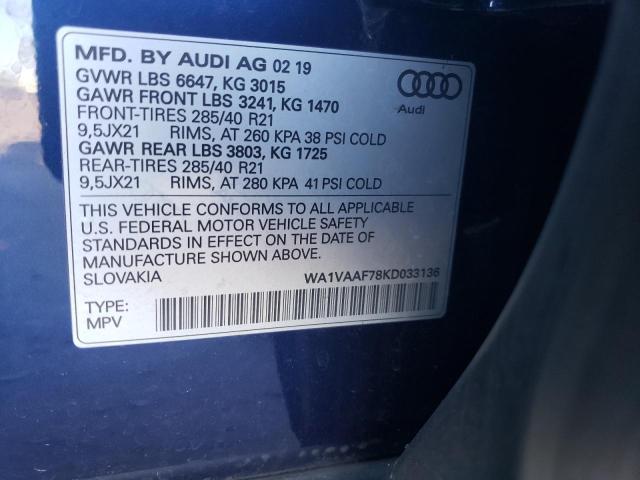AUDI Q7 PRESTIGE 2019