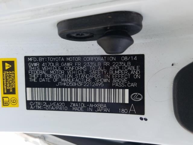 LEXUS CT 200 2015