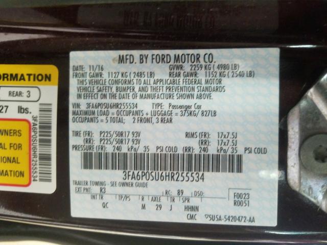 FORD FUSION SE HYBRID 2017