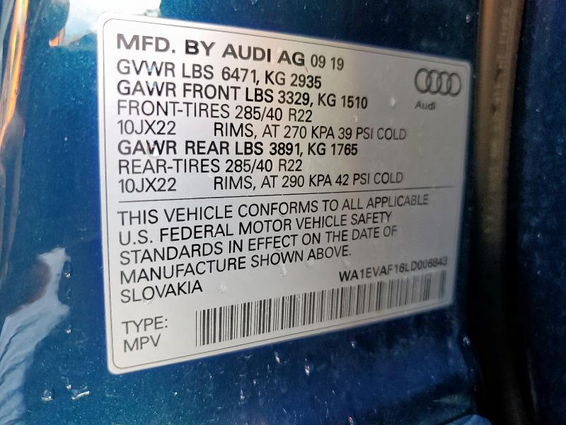 AUDI Q8 PREMIUM PLUS S-LINE 2019