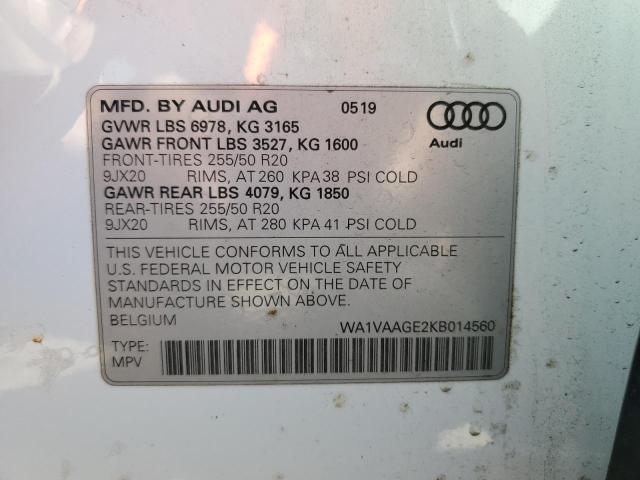 AUDI E-TRON PRESTIGE 2019