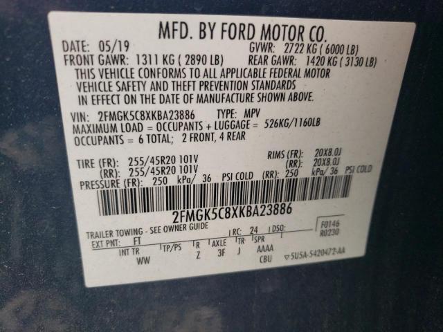 FORD FLEX SEL 2019