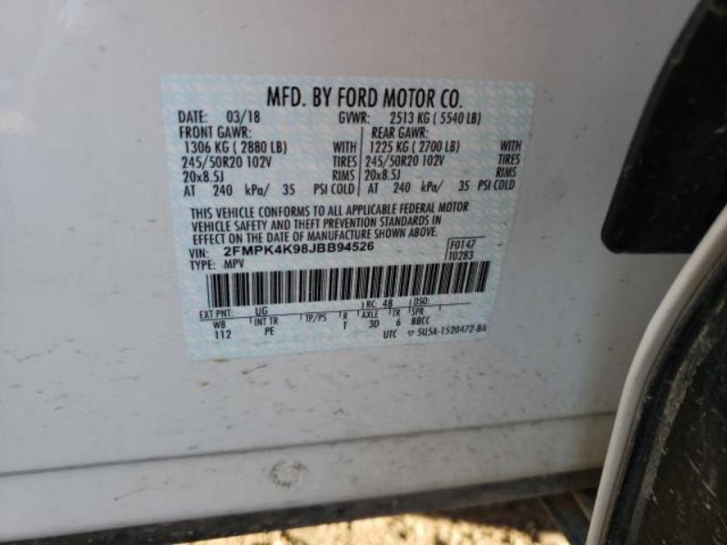 2018 FORD EDGE TITANIUM