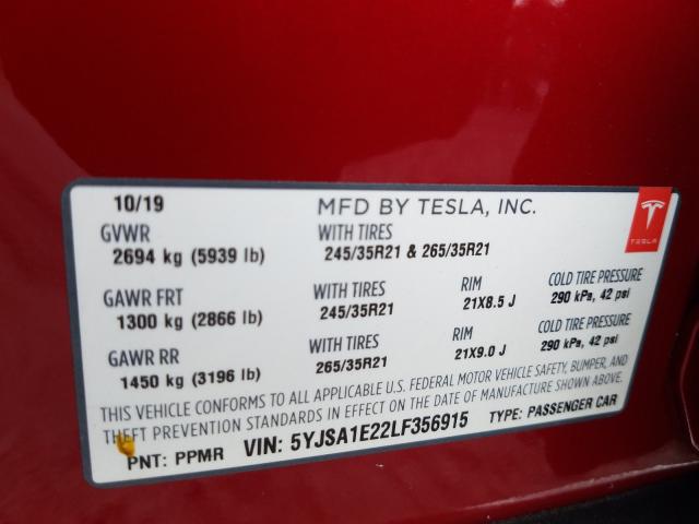 TESLA MODEL S 2020