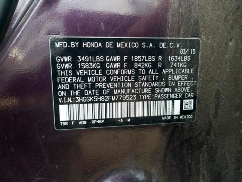 HONDA FIT EX 2015