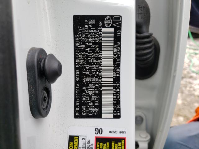 TOYOTA COROLLA L 2017