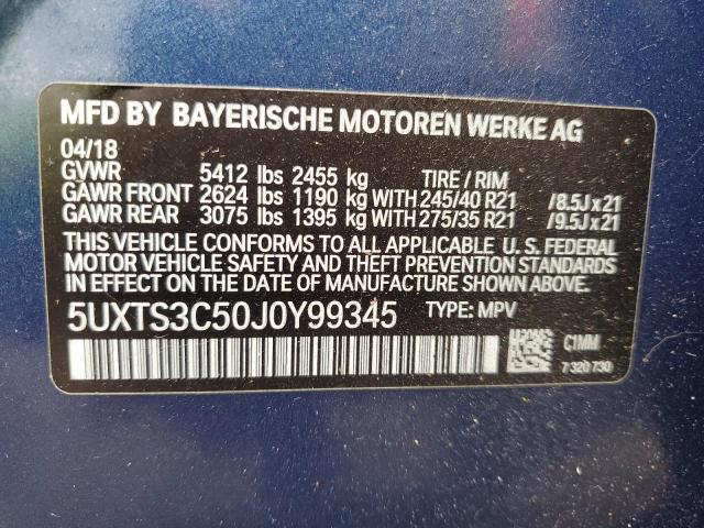 BMW X3 XDRIVEM40I 2018