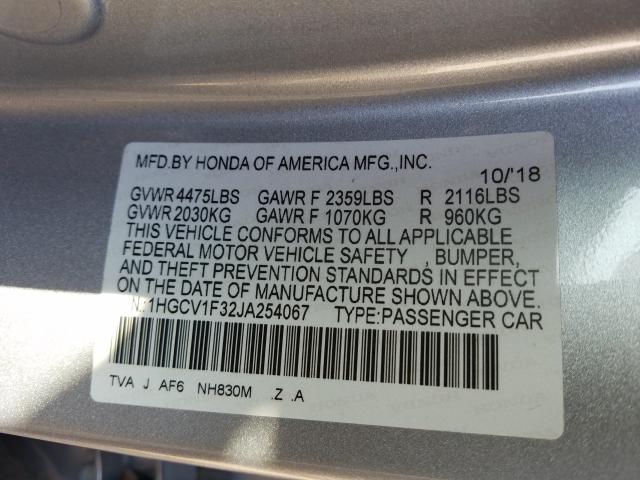HONDA ACCORD SPORT 2018