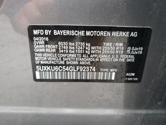 BMW X6 XDRIVE35I 2016
