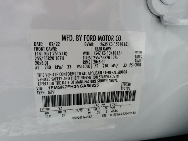 FORD EXPLORER LIMITED 2022