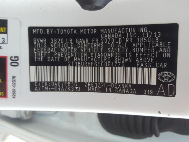 TOYOTA COROLLA L 2014