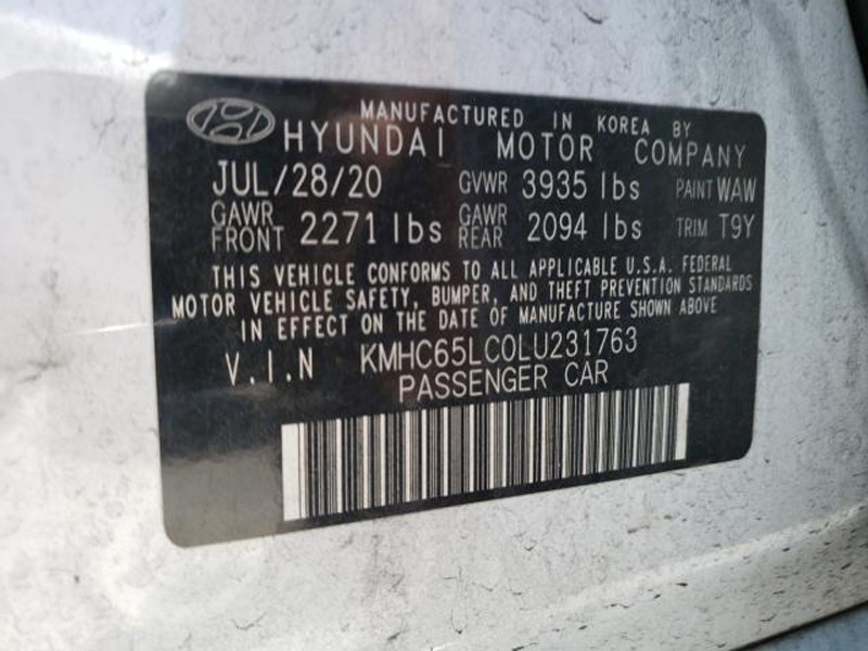 HYUNDAI IONIQ BLUE 2020