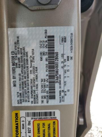 FORD FUSION SEL 2019