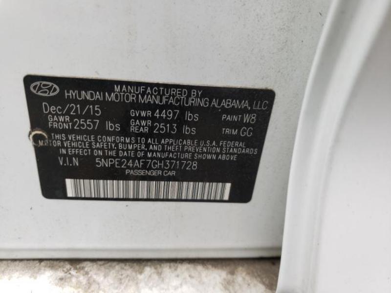 HYUNDAI SONATA SE 2016