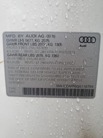 AUDI SQ5 PREMIUM PLUS 2016