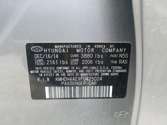 HYUNDAI ELANTRA SE 2015