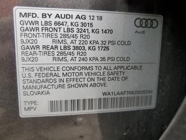AUDI Q7 PREMIUM PLUS 2019
